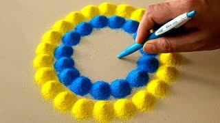 New Simple Rangolis  Rangoli Colours  Easy Rangoli  Relaxing Videos  Top Rangolis by Aarti