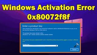 how to Fix Activation Error Code 0x80072f8f on Windows 10 & 11