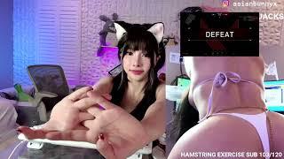 asianbunnyx TWITCH  Stretching 02-17-2024