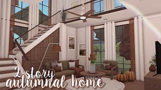 2 story autumnal home ୨୧  bloxburg speedbuild  luminto