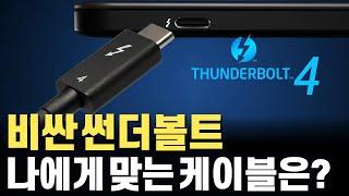 몇 개 사면 수십만원? 비싼 썬더볼트 케이블 제대로 고르는 방법 USB4와의 차이 Thunderbolt3 Thunderbolt4