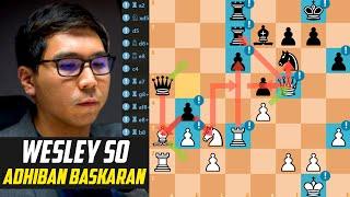 Fantastic game Wesley So *CRUSHED* Adhiban Baskaran with 7 Great Moves - Chess Olympiad 2008