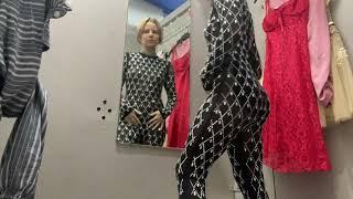 Lingerie Dressing Room Try On Haul with Sheer See Through Body Suite and Lingerie