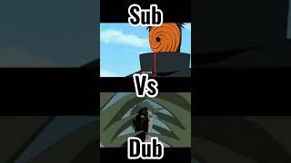 Dub Vs Sub Naruto Shippuden Tobi #Shorts