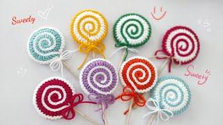 Crochet Lollipop crochet candy#crochet #handmade #diy #lollipop #videotutorial