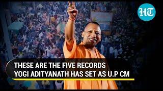 Yogi scripts history in U.P Becomes first BJP CM to win second term in office  Watch