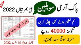 Latest Pak Army Civilian Jobs 2022 New Jobs 2022 in Pakistan Today Government Jobs 2022