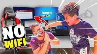 INTERNET SHUTDOWN PRANK ON MY LITTLE BROTHER *NO FORTNITE ON QUARANTINE*