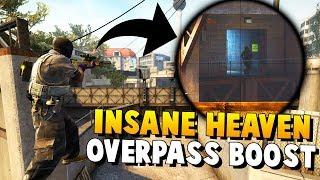 CSGO - CRAZY OVERPASS BOOST - PEEK HEAVEN FROM T-SPAWN