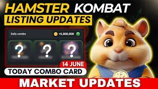 HAMSTER KOMBAT LISTING UPDATES  Daily Combo Card 14 June  Bitcoin Updates  YESCOIN & TAPSWAP