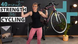 STRENGTH TRAINING for CYCLING  40 minute Full Body Workout with NO EQUIPMENT