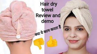 Viral Hair drying towel wrap review and demo No sponsored video Magic hair wrap towel