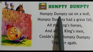 Humpty Dumpty  A Fun Nursery Rhyme for Kids  Humpty dumpty poem 