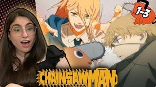 WHAT IS THIS SHOW? Chainsaw Man REACTION EP 1-3