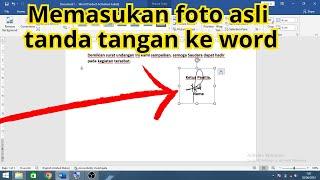 Mudah Cara memasukkan foto tanda tangan di word