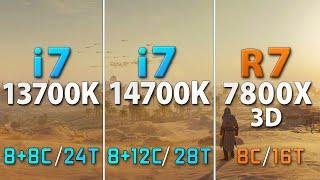 i7 14700K vs 13700K vs Ryzen 7 7800X3D  Test in 8 Games