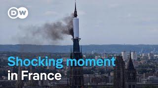 Fire in the world-famous cathedral of Rouen  DW News