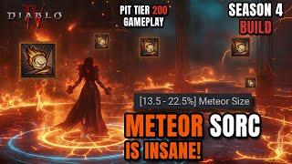 NEW METEOR SORC IS INSANE for the ENDGAME Season 4 Diablo 4