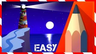 Simple and Easy Christmas Drawing - Autodesk Sketchbook Mobile Tutorial