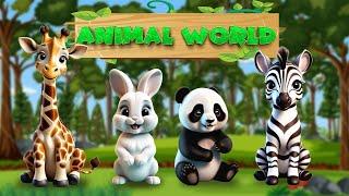 Animal Sounds Around Us Elephant Sloth Parrot Tiger Sheep Cat Hen  Animal Moments