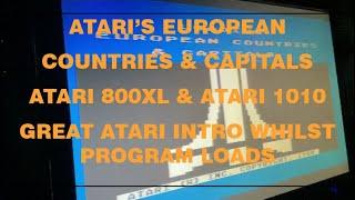 Atari European Countries & Capitals - cassette loading from an Atari 1010 with Atari 800XL