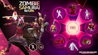 GOLDEN SHADE RETURN ZOMBIE SAMURAI RETURN DIWALI EVENT FF 2024  FREE FIRE NEW EVENT FF NEW EVENT