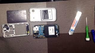 SAMSUNG GT-I9003 Galaxy Midnight Black teardown replacing the LCD+touchscreen