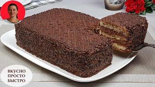 No Bake  Delicious Chocolate Amаretto Cake  Simple and Quick Cake Recipe  SUBTITLE