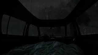 Rain and thunder soundDeep Sleep with Rain Sounds on Camping Car Window - Car Camping