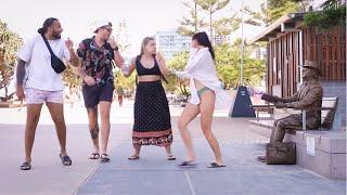 #Cowboy_prank. Best Cowboy Prank In Australia best Statue Prank With Bikini And Cute Girls  