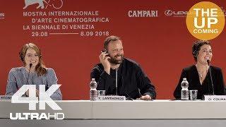 Emma Stone and Olivia Colman The Favourite press conference at Venice Film Festival