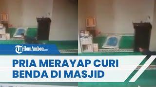 Viral Aksi Pencuri Benda Berharga di Masjid Gunungsindur Bogor Pelaku hingga Merayap