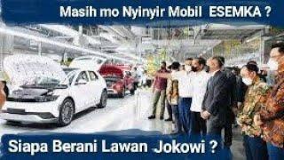 DETIK-DETIK PRESIDEN JOKOWI TANDATANGAN PRASASTI DIATAS KAP MOBIL LISTRIK  HYUNDAI & KETERANGAN PERS