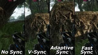 No Sync  V-Sync  Adaptive V-Sync  Fast-Sync Comparison