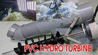 Build a PVC Pipe Hydro Turbine Generator - Free energy - Clean energy
