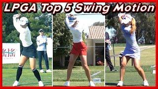 LPGA Top 5  Beautiful Swing & Slow MotionsㅣNelly KordaJin Young Ko