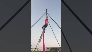 Aerial Acrobat Libby of The Silver Starlets at Western Fair