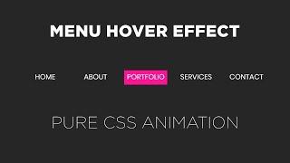 Pure CSS Menu Hover Animation  CSS Navbar Animation