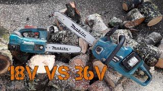 Makita 18v Chainsaw VS Makita 36v Chainsaw