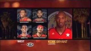 2011 NBA All Star Starters Intros by Kobe Bryant & Dwight Howard