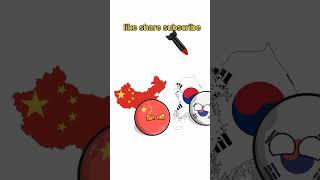 China vs South Korea in nutshell animation#nutshell#countryballs#shorts
