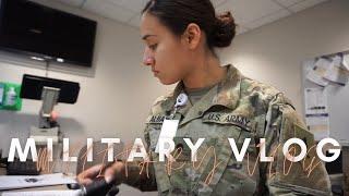 MILITARY VLOG  day in the life of an army soldier clinic medicine school groceries