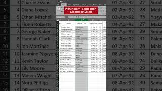 Cara Perintah Menyembunyikan Kolom pada Excel #excelindonesia #tutorial #exceltraining