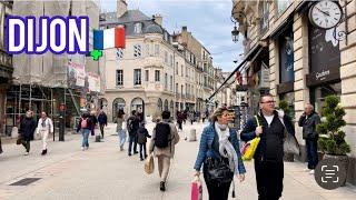 Dijon France  Walking tour 4K HD April 27 2024 City Walk Burgundy
