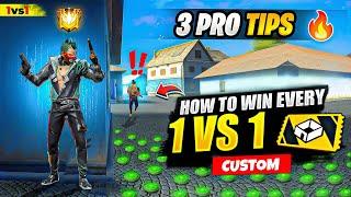 3 Best Tips and Tricks To Win Every 1 Vs 1 Custom Room  Free Fire Pro Tips  FireEyes Gaming