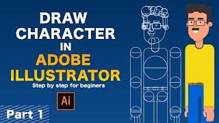 Character illustration and Rigging Process in Illustrator  Walk Cycle Animation PART 1