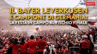 Bayer Leverkusen campione di Germania la festa al fischio finale  Bundesliga