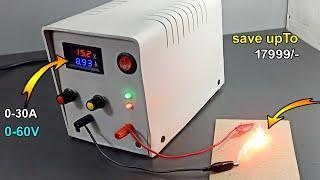 Diy Simple 0-60V 0-30A DC Adjustable Bench Power Supply How to make Voltage & Current Adjustable