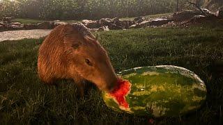 Capybara Thunderstorm ASMR no music