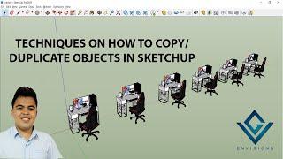How to CopyDuplicate Objects in Sketchup I GV Envisions Tutorial